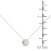 GIA Certified Natural Diamond Bezel Solitaire Slide Pendant Necklace 14K White Gold 1/3 ctw