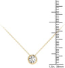 GIA Certified Natural Diamond Bezel Solitaire Slide Pendant Necklace 14K Yellow Gold 1/3 ctw