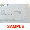 GIA Certified Natural Diamonds Cross Pendant Necklace 14K Yellow Gold 1/2 ctw