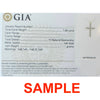 GIA Certified Natural Diamonds Cross Pendant Necklace 14K Yellow Gold 1.00 ctw
