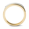 GIA Certified 1/4 Ctw Natural Diamonds D-E Color VS-I1 Clarity Wedding Band Mens Ring 14K White and Yellow Gold