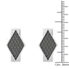 1.00 Ctw Black Diamond Cufflinks AGS Certified 14K White Gold