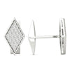 1.00 Ctw Diamond Cufflinks AGS Certified GH/SI1-SI2 14K White Gold