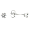 Solitaire Diamond Earrings (1/3 Ct tw, AGS Certified GH/I2-I3) White Gold
