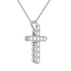 14K White Gold Diamond Cross Pendant (1/4 Ct tw, IGI USA Certified GH/I1)