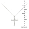 14K White Gold Diamond Cross Pendant (1/4 Ct tw, IGI USA Certified GH/I1)