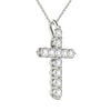 14K White Gold Diamond Cross Pendant (1.00 Ct tw, IGI USA Certified GH/I1)