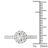 14K White Gold Diamond Halo Engagement Ring (3/4 Ctw, IGI USA Certified GH/I1)
