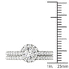14K White Gold Diamond Halo Wedding Ring Set (1.00 Ct tw, IGI USA Cert. GH/I1)