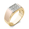 14K White/Yellow/Dune Gold Diamond Mens Ring (1/2 Ctw IGI USA Cert GH/SI2-I1)