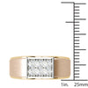 14K White/Yellow/Dune Gold Diamond Mens Ring (1/2 Ctw IGI USA Cert GH/SI2-I1)