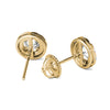 GIA Certified Natural Diamonds Halo Stud Earrings 14K Yellow Gold 1.00 ctw
