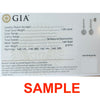 GIA Certified 14K White Gold Natural Diamonds Halo Dangle Earrings 1.00 ctw