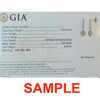 GIA Certified 14K Yellow Gold Natural Diamonds Halo Dangle Earrings 1.00 ctw