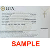 GIA Certified Natural Diamonds Cross Pendant Necklace Charm 14K Yellow Gold 1/4 ctw
