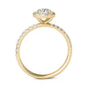GIA Certified Natural Diamonds Halo Engagement Ring 14K Yellow Gold 3/4 Ctw