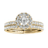 GIA Certified Natural Diamond Wedding Ring Bridal Set 14K Yellow Gold 1.00 Ctw