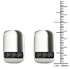 5/8 Ctw Black Diamond Cufflinks AGS Certified 14K White Gold