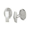2.00 Ctw Diamond Cufflinks AGS Certified GH/SI1-SI2 14K White Gold