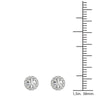 GIA Certified Natural Diamonds Halo Stud Earrings 14K White Gold 1/2 ctw