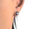 14K White Gold/Black Rhodium Diamond Earrings (1/2 Ct tw IGI USA Cert GH/I1)