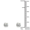 Solitaire Diamond Earrings (1/2 Ct tw, AGS Certified GH/I2-I3) White Gold