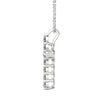 14K White Gold Diamond Cross Pendant (1/4 Ct tw, IGI USA Certified GH/I1)