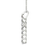 14K Hypoallergenic White Gold Natural Diamond Cross Pendant Necklace (1/2 Ct tw, AGS Certified GH+/SI2-I1+)