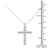 14K Hypoallergenic White Gold Natural Diamond Cross Pendant Necklace (1/2 Ct tw, AGS Certified GH+/SI2-I1+)