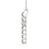 14K Hypoallergenic White Gold Natural Diamond Cross Pendant Necklace (1.00 Ct tw, AGS Certified GH+/SI2-I1+)