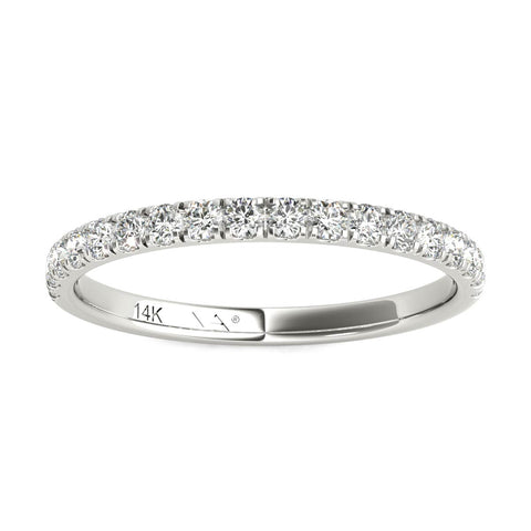 14K White Gold Diamond Wedding Band (1/3 Ct tw, IGI USA Certified GH/I1)