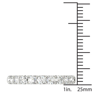 14K White Gold Diamond Wedding Band (1/2 Ct tw, IGI USA Certified GH/I1)
