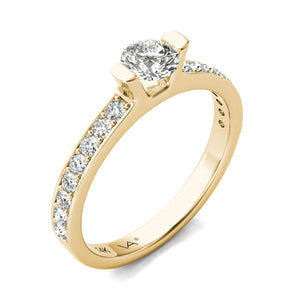 14K Yelllow Gold Diamond Engagement Ring (3/4 Ct tw, IGI USA Certified GH/I1)