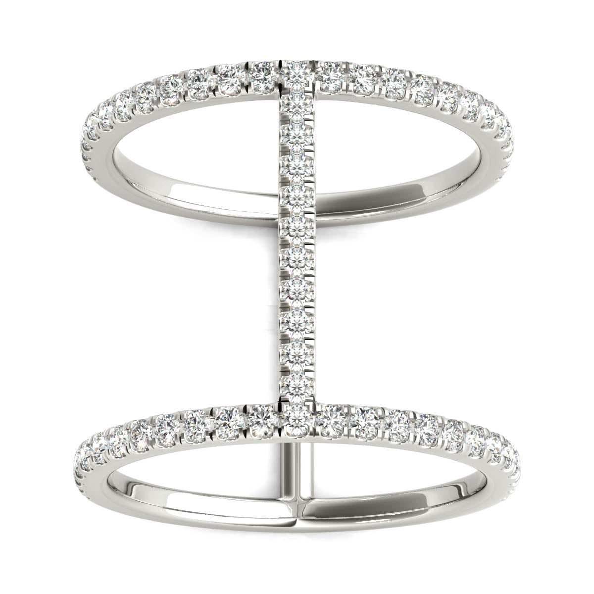 14K White Gold Diamond Ring (1/2 Ct tw, IGI USA Certified GH/I1)