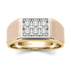 14K White/Yellow/Dune Gold Diamond Mens Ring (1/2 Ctw IGI USA Cert GH/SI2-I1)