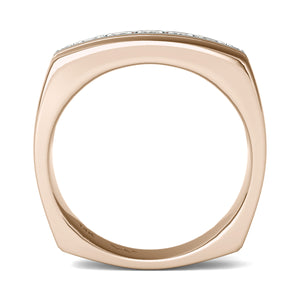 1/2 Ct tw Natural Diamond Mens Ring AGS Certified, GH/SI2-I1 14K White and Dune Gold