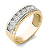 3/4 Ct tw Natural Diamond Mens Ring IGI USA Certified, GH+/SI1-SI2+ 14K White and Yellow Gold
