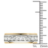 3/4 Ct tw Natural Diamond Mens Ring IGI USA Certified, GH+/SI1-SI2+ 14K White and Yellow Gold