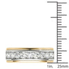 14K White and Yellow Gold Diamond Mens Ring (3/4 Ctw, AGS Certified GH/SI2-I1)